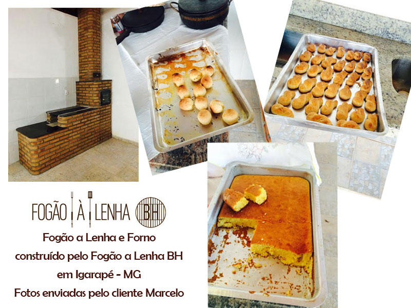 Bolo e biscoitos assados no fogão com forno do Marcelo, de Igarapé