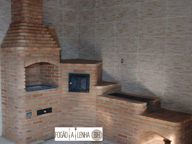 Churrasqueira, Forno Esquinado, Fogão a Lenha de Tijolinho