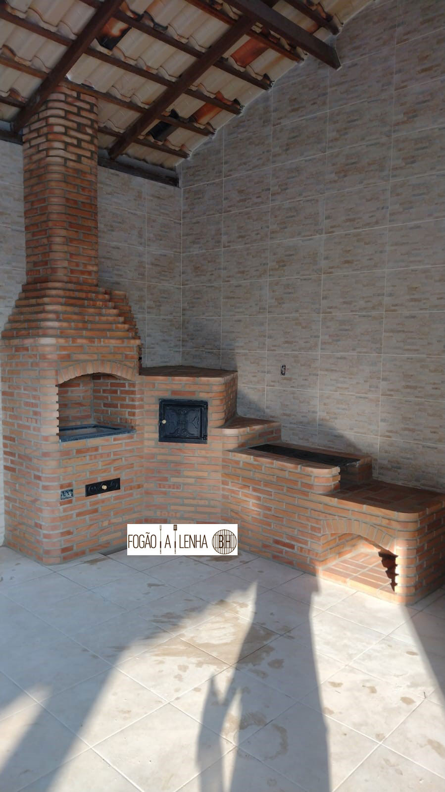 Churrasqueira, Forno Esquinado, Fogão a Lenha de Tijolinho
