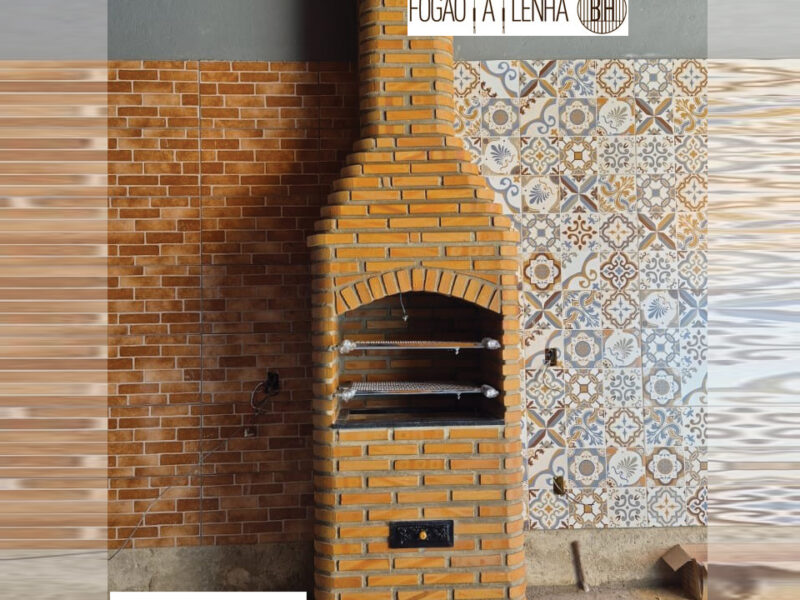 Churrasqueira de Tijolinho em BH com suporte e Grelha Inox